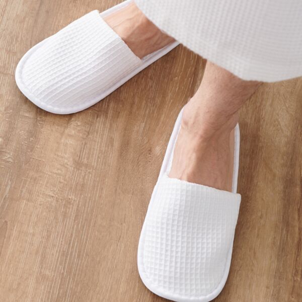 Towel City Waffle Mule Slippers Thumbnail