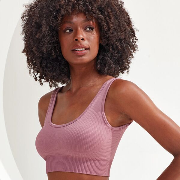 Women's TriDri® ribbed seamless 3D fit multi-sport bra Thumbnail